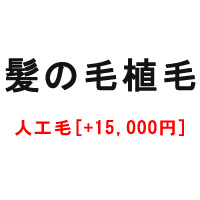 人工毛  + 15,000円 